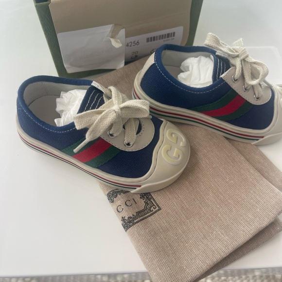 Gucci Kids Sneakers - Blue, White, Red, Green - Picture 4 of 7